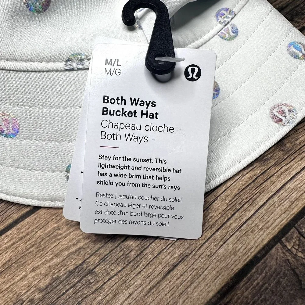 Lululemon Both Ways Bucket Hat Reversible *RAINBOW* NWT Size M/L (POYO/PWBE)_11